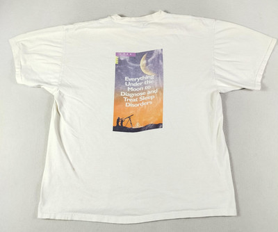 Vintage 1999 Hanes Orlando APSS Shirt Mens XL White Moon Space Graphic Tee