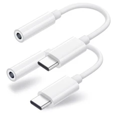 Duyasurs 2 Pack USB C to 3.5mm Headphone Jack Adapter, USB C to Aux Audio Don...