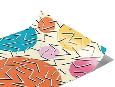 Rwraps Orange Abstract Greek Portokalos Gloss Vinyl Film Wrap 59in x 23ft Vinyl