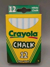 Crayola 12Ct White Chalk New Nontoxic Hallmark Company 1999 New