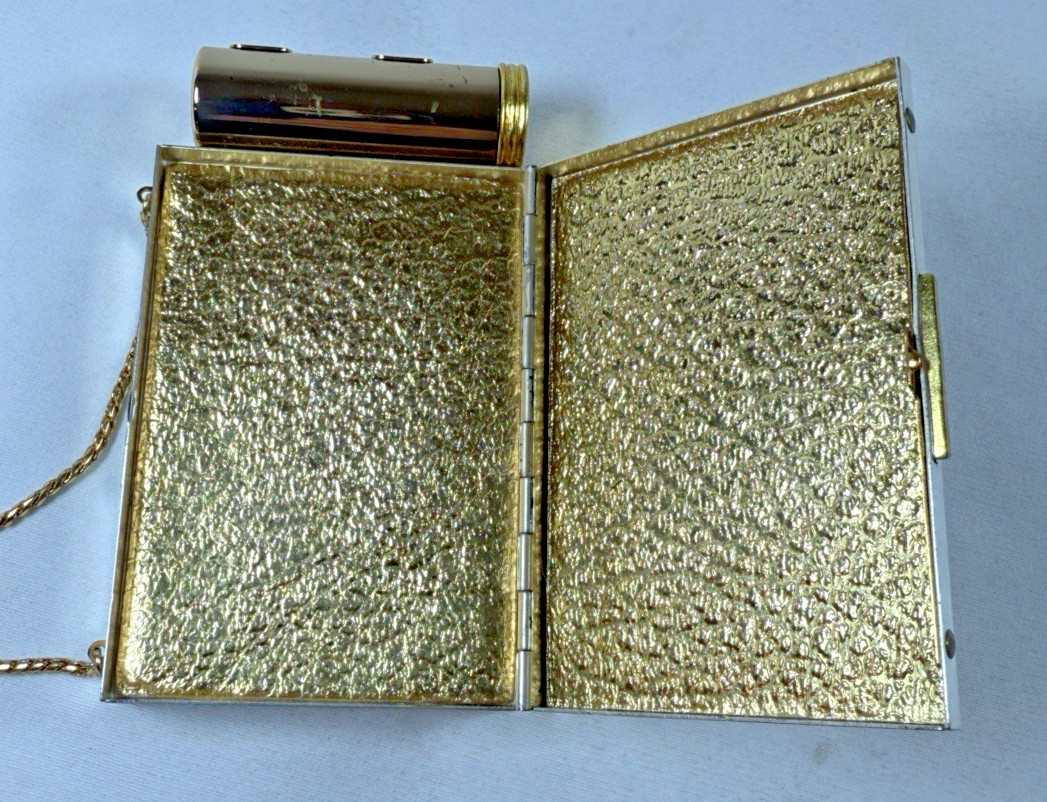 Vintage Zell 5th Fifth Avenue Makeup Compact, Lipstick, Cigarette Case Carryall