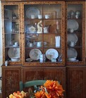 Vintage Drexel Heritage Brown Chinoiserie Oriental China Cabinet Local Pick-Up  — photo 4