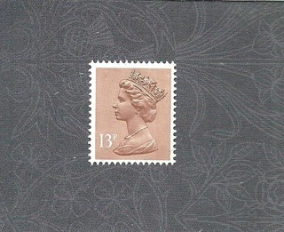 Great Britain Machin 13p FCP DEX 1RB Harrison Photogravur DG130.3.1 SG U220 MNH