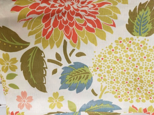 Printed Fabric Tablecloth 60" Round, HARVEST,AUTUMN BLOOM FLOWERS & LEAVES, CE - Picture 7 of 10