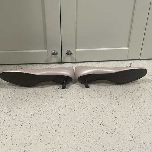 Rare NATURALIZER "Talia" Kitten Heel Leather Cut Out Pumps | Lilac Shoes | 7.5 - Picture 8 of 10