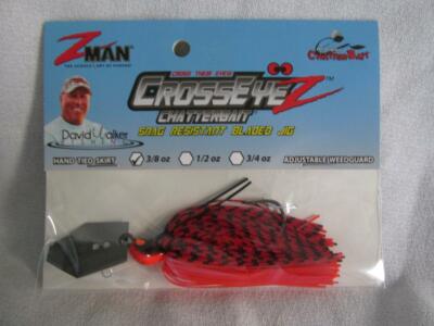 Z-Man Chatterbait CrossEyez Snag Resistant Lure - 3/8oz Fire Craw - NEW In Pkg