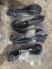 6 Feet Computer Monitor TV Replacement 3 Prong AC Cord, 5 Pack, 18 AWG