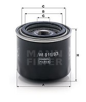 Mann-Filter W 811/83 ÖLfilter FÜR Nissan