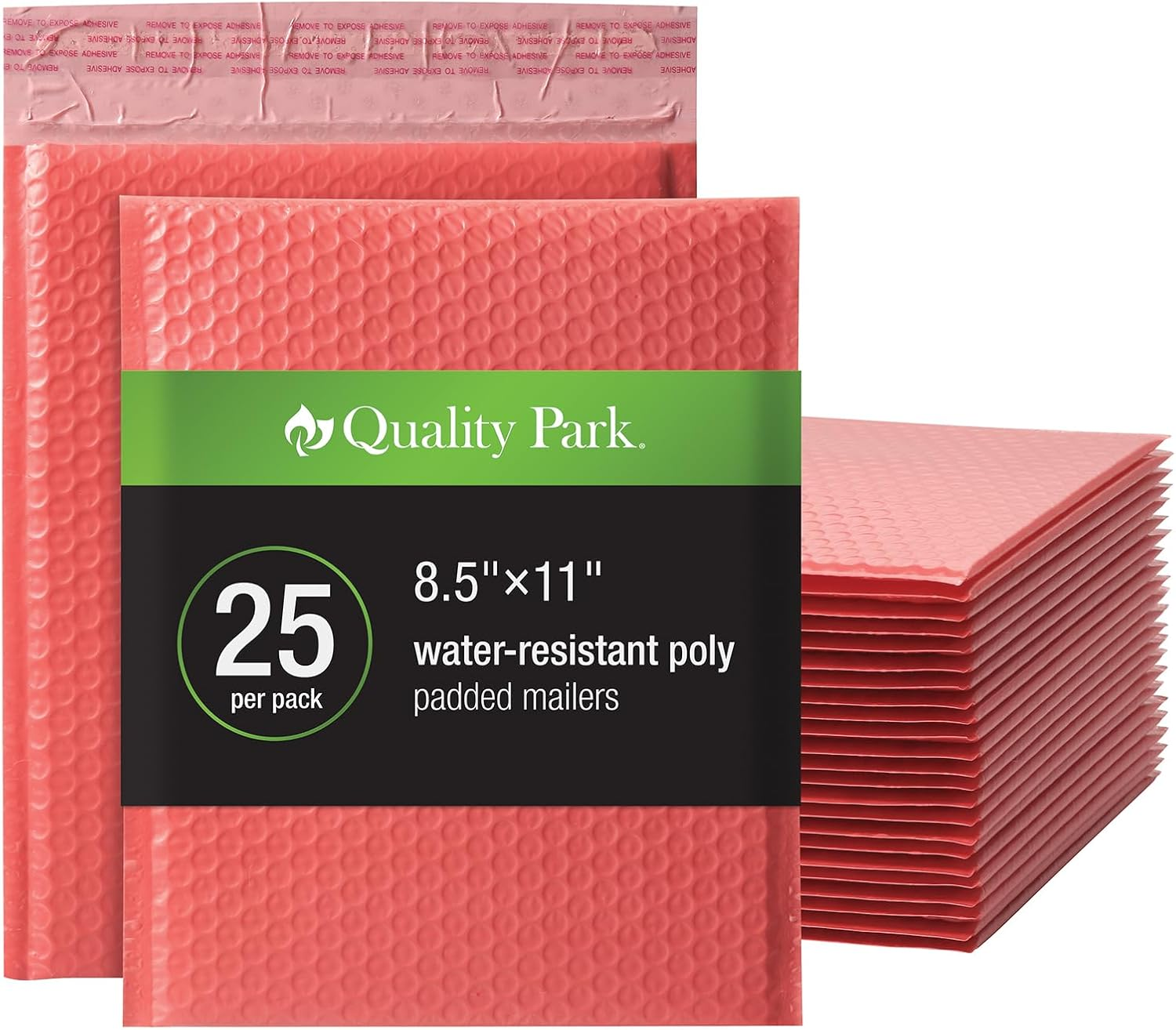Bubble Mailers 8.25x11 Water Resistant Coral Poly Shipping Envelopes Padded