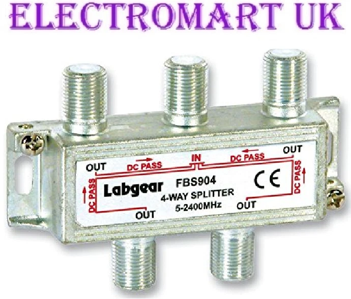 DIVISOR AÉREO TV DIGITAL DE 4 VÍAS LABGEAR BANDA ANCHA SATELITAL CIELO VIRGEN