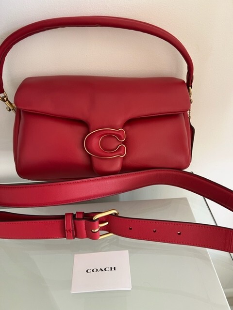 COACH Pillow Tabby 26 Red Apple Leather Shoulder Bag $495 MSRP NEW image 8