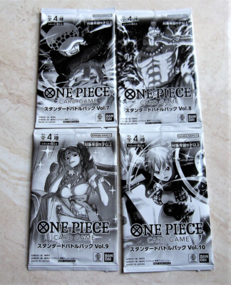 One Piece Card Game Standard Battle 4 Packs Vol.7-8-9-10 Law Ace Pudding Rebecca