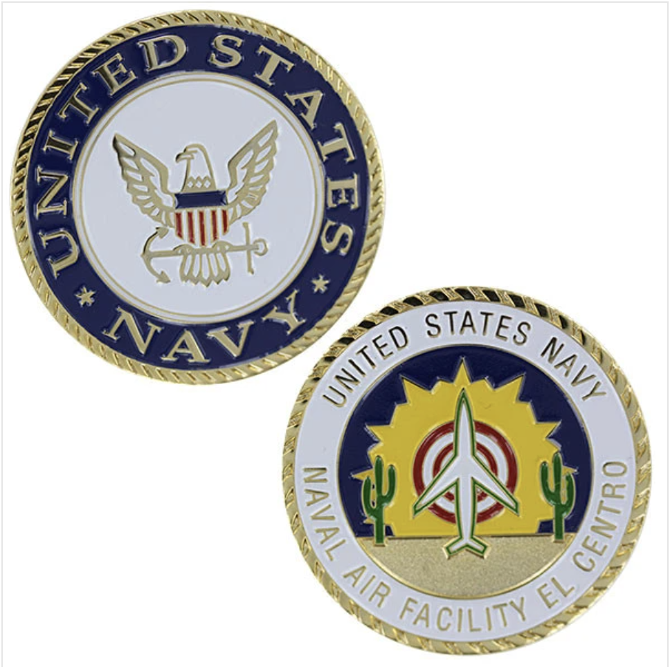GENUINE U.S. NAVY COIN: UNITED STATES NAVY NAVAL AIR FACILITY EL CENTRO