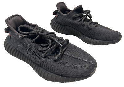 Yeezy Adidas Boost 350 V2 Low Top Black Non-reflective Lace Up Fu9006 Size 