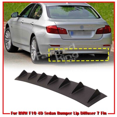 Matte Black Fit For BMW F10 4DR Sedan Rear Bumper Lip Diffuser Spoiler 2011-16