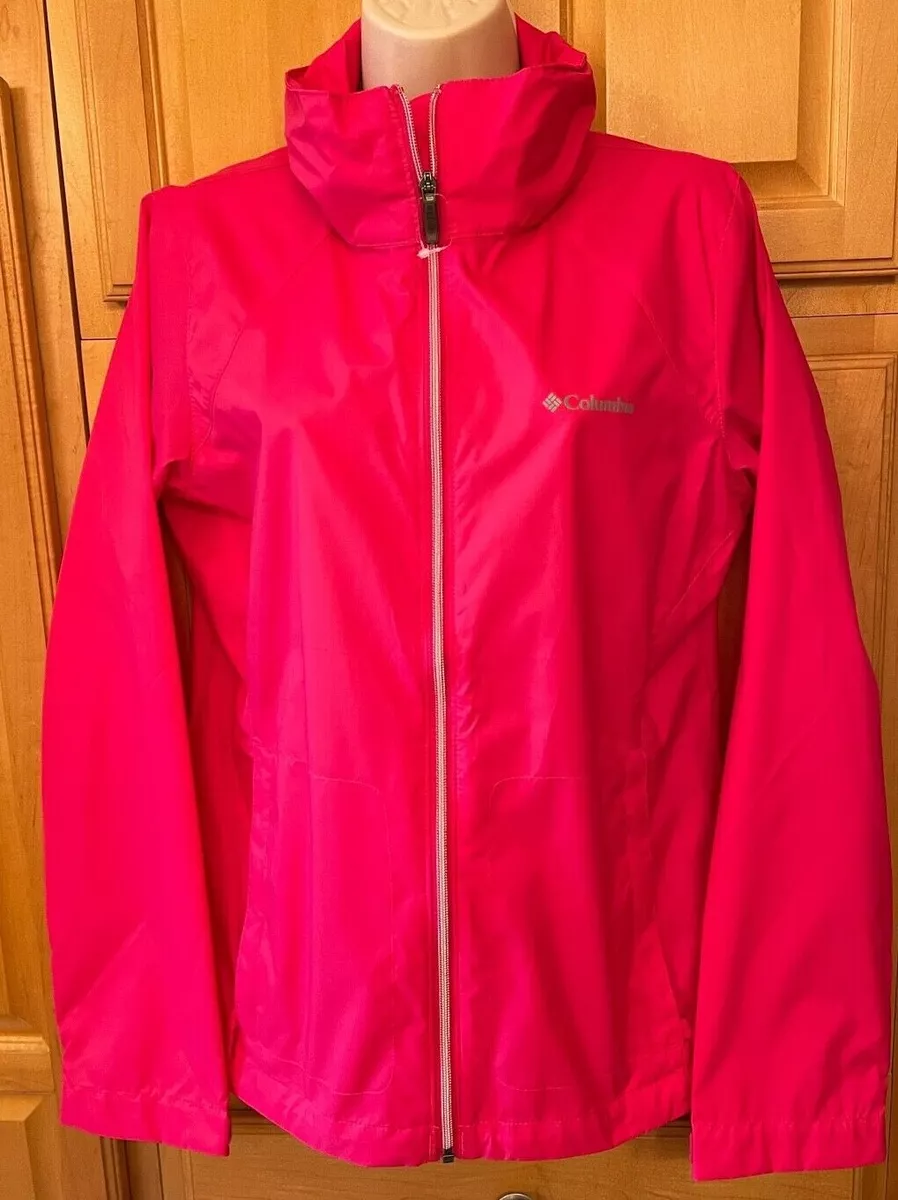 Bright pink rain clearance jacket