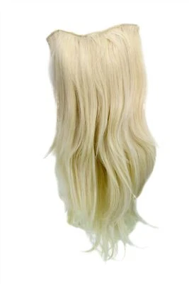 Clip-In Haarteil 7 Klammern Halbperücke platinblond platin glatt 60 cm H9505-613