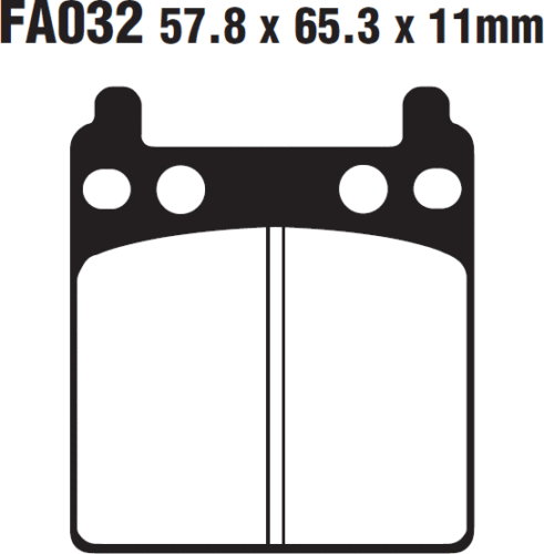 EBC/FA032 Bremsbeläge (hinten) - passend für Honda CB750 F/F1 1976-78, GL1000 KZ/K1-K3 19 - Bild 2 von 2