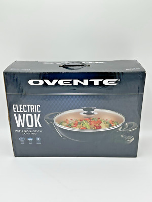 OVENTE Electric Wok with Non Stick Coating 13'' SK3113CO  NEW OPEN BOX