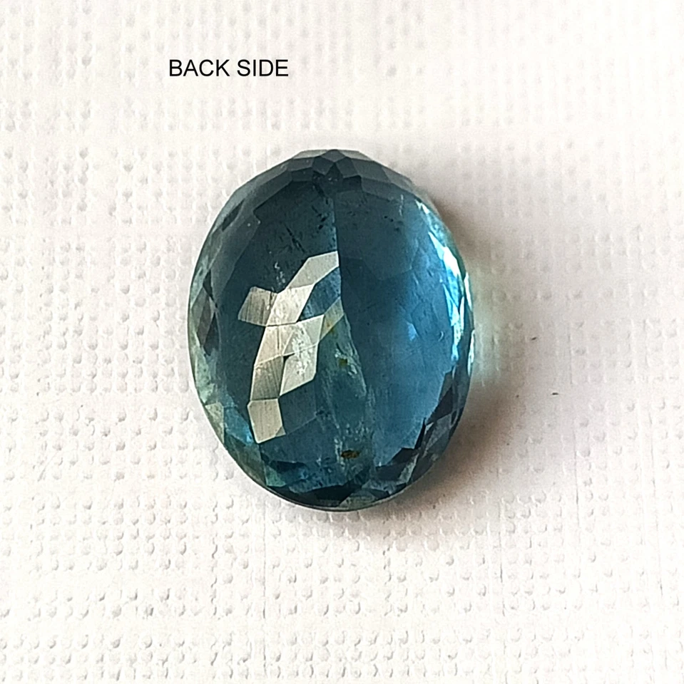 3.80 CTS Natural Aquamarine Santa Maria Faceted Oval Shape Gemstone 12.5X9.3 mm - Image 4 of 4