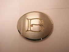 B Monogram Initial Letter Vintage SWANK TINY SMALL Tie Bar Clip bob ben bart bre