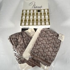 2 Pair Vintage NATIONAL  S HOSIERY Pantyhose/w Flowered Panties - New in Box Sz L