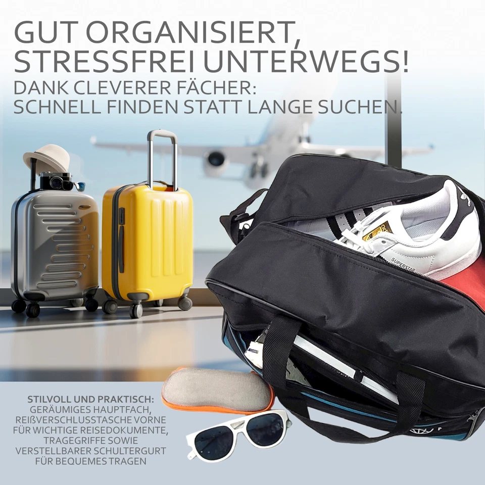 Tasche Handgepäck für Ryanair 40x25x20 cm 40x30x20 cm 55x40x20 Reisetasche - Bild 2 von 4