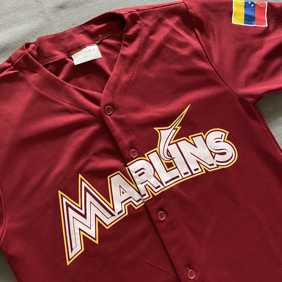Martin Prado Miami Marlins Mens Jersey Small Maroon MLB Venezuelan Heritage - Image 3 of 4