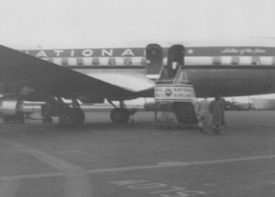 1950s National Airlines Boarding Plane Travel Scene Tarmac Vintage Airliner