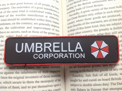 INSIGNIA PARCHE DE GANCHO MILITAR RESIDENT EVIL PARAMBRELLA CORPORATION 3D PVC - Imagen 2 de 7