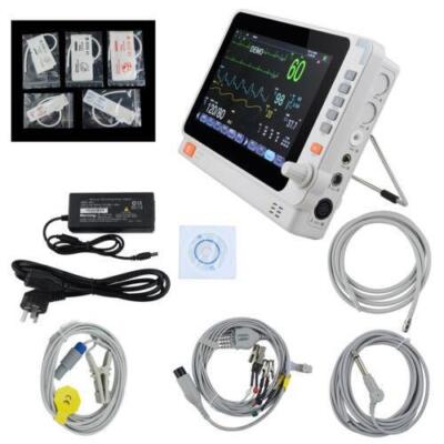 10'' Veterinary Patient Monitor Multi-Parameter ECG SPO2 NIBP PR TEMP Pet Animal
