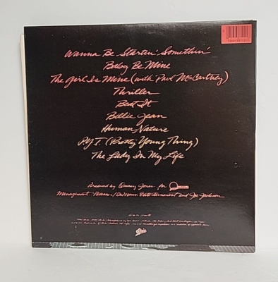 Michael Jackson Thriller Produced By Misprint Error Cover Vinyl
