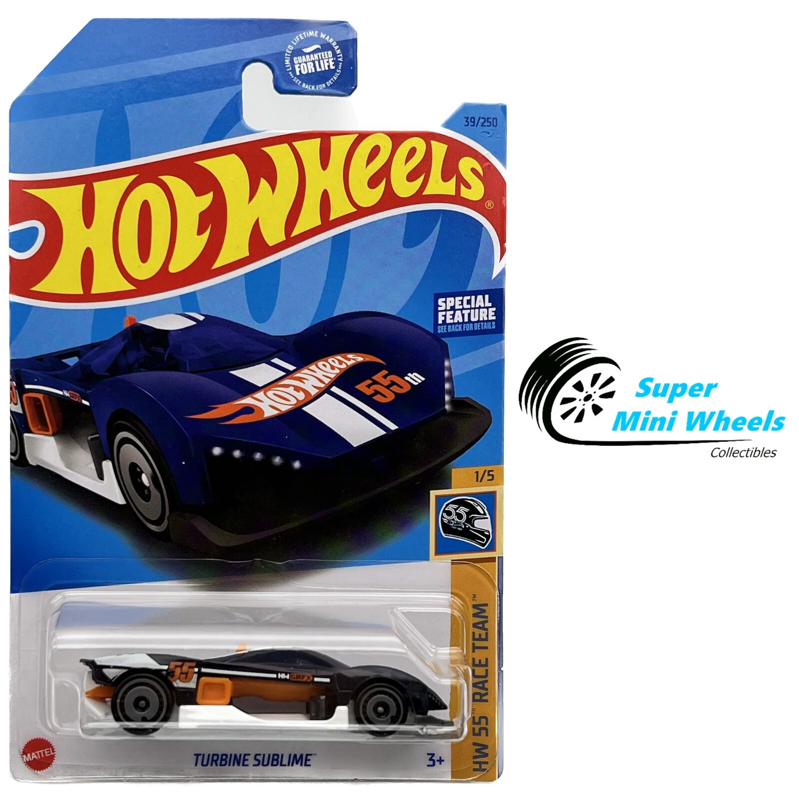 Hot Wheels 2023 #39 - Turbine Sublime - Blue