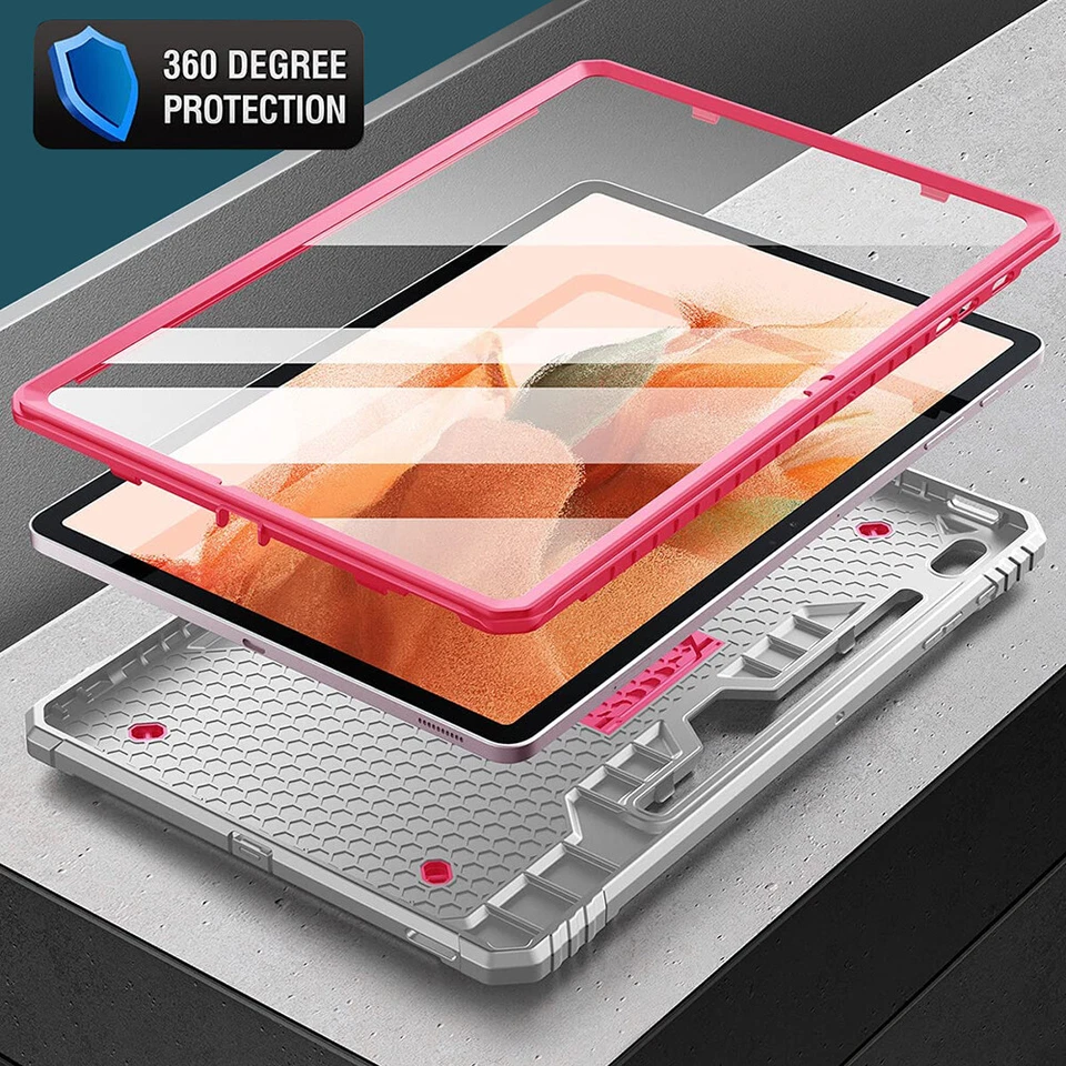 For Samsung Galaxy S7 FE S7 Plus Tablet Case Full-body Rugged Shockproof Cover - Image 2 of 4