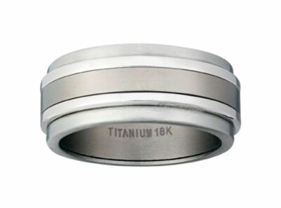 Dolan Bullock Tuscany titanium  18k gold  ring nrg014000c msrp $350