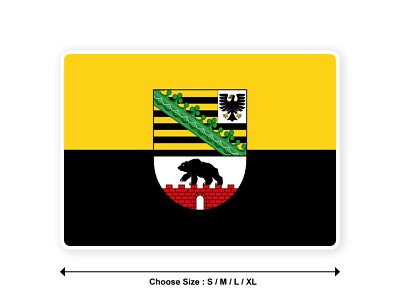 Aufkleber Flagge DEUTSCHLAND SACHSEN ANHALT Land Region Deutsch Sticker