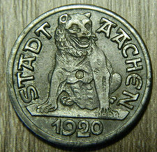 1920 Aachen Stadt (Rhine Province of Prussia) - 10 Pfennig - (F768JAW) (AU)