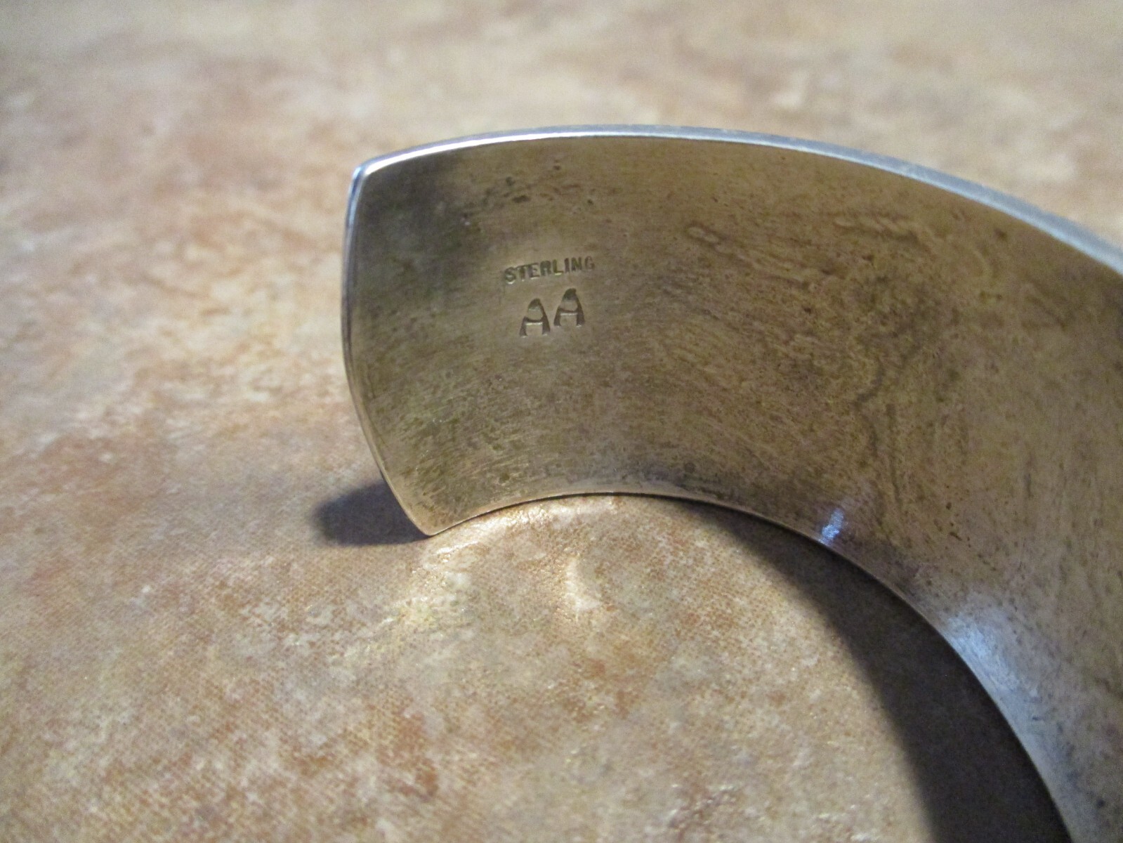 DRAMATIC !! Vintage Native Sterling Silver THREE … - image 10