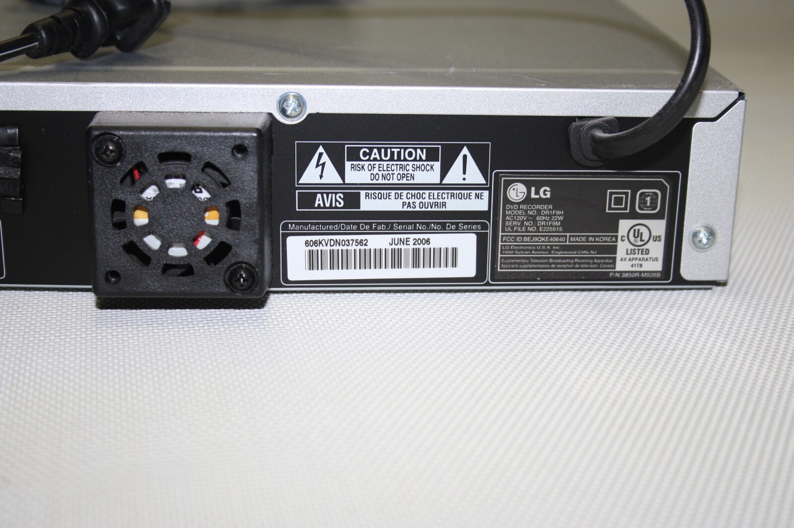 LG DR1F9H Super Multi DVD Recorder Player No Remote eBay