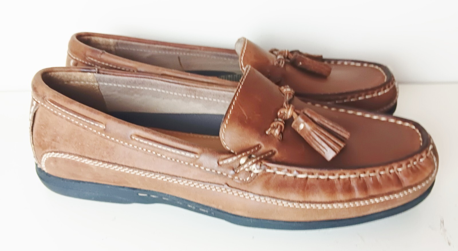 Johnston and Murphy Men's Brown Leather Tassel Lo… - image 4