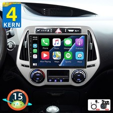 2+64GB Android 15 Autoradio GPS Navi CarPlay BT Kam Für Hyundai i20 PB 2012-2014