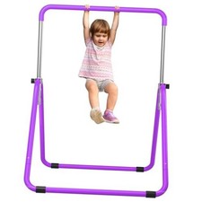 Kids Gymnastics Bar Gymnastic Equipment for Home Adjustable Basic- Purple