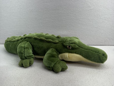 Aurora Alligator Crocodile Plush Stuffed Animal Green Yellow Eyes Belly 20''