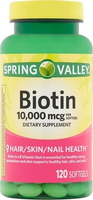 Spring Valley Biotin Softgels, 10,000 mcg, 120 count