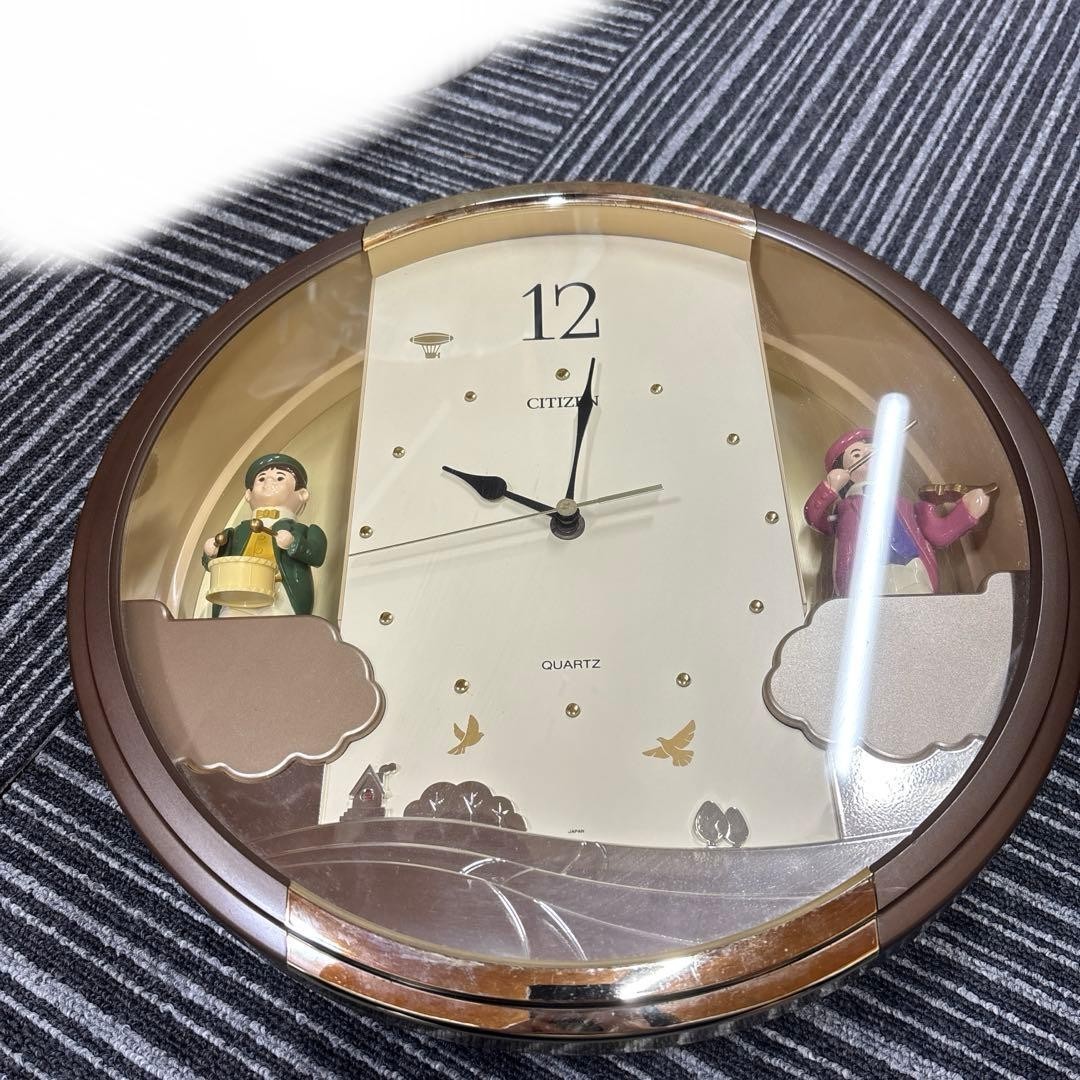 Small World Tiny World Duet 4MH639 Musical Clock RHYTHM CITIZEN Japan