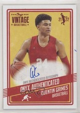 2021-22 Onyx Vintage Auto Quentin Grimes #VAQG Rookie Auto RC 0a16