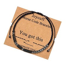 Inspirational Morse Code Bracelets for Men Women Mothers Day You got this