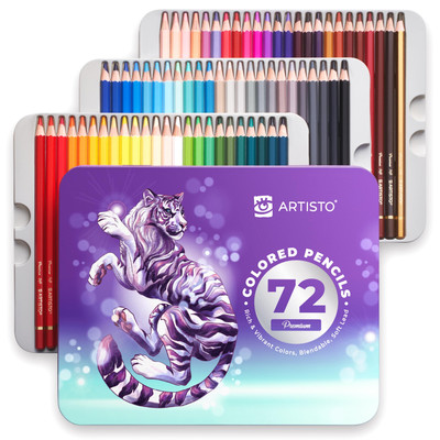 Premium Colored Pencils, Quality 3.8mm Soft Core Leads, Rich & Vibrant Colors...