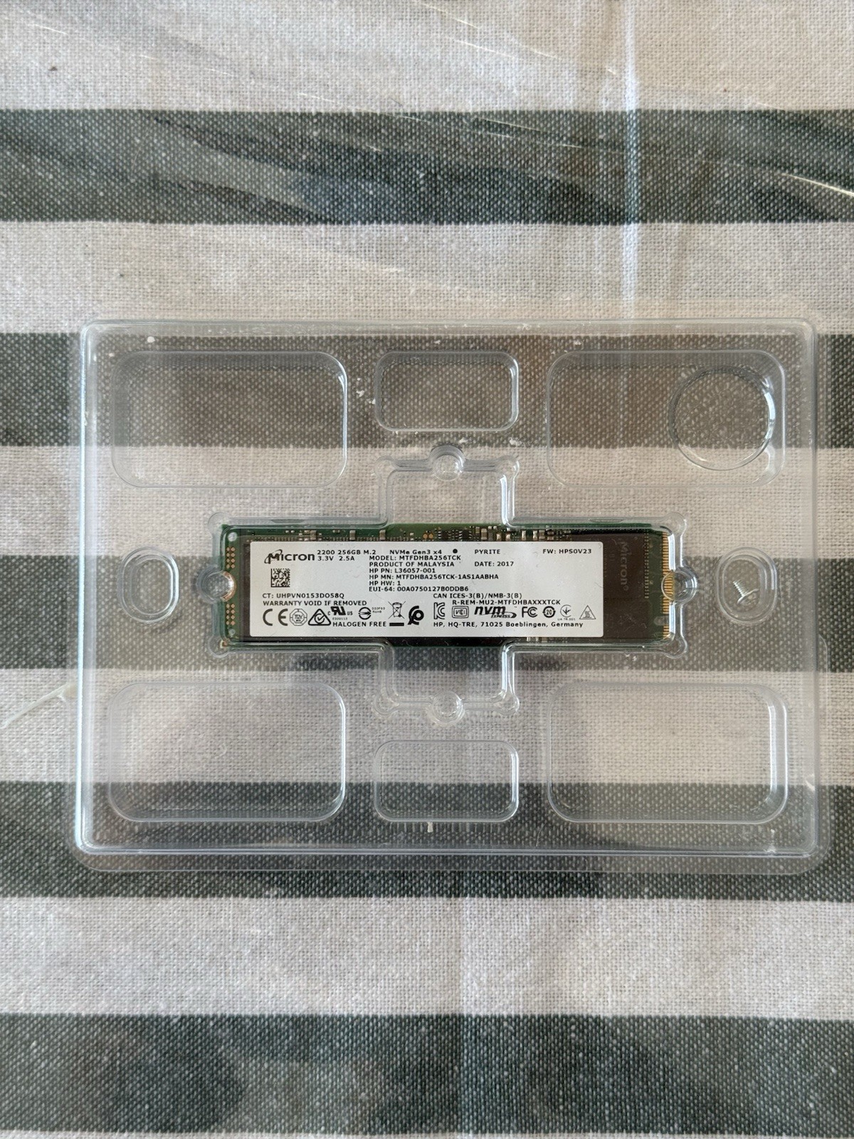 SSD Micron 256GB M.2 NVMe Gen3 ×4 - HP