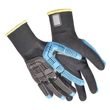 Honeywell 41-4438Bl/9L Knit Gloves,  Cut Level A4 , Double Dipped , Nitrile ,